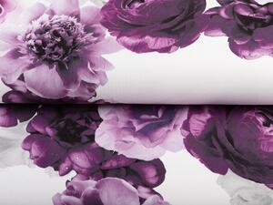 Dekoračná látka PM-029 Veľké fialové kvety - šírka 150 cm