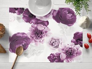 Biante Dekoračné prestieranie na stôl PM-029 Veľké fialové kvety 30x40 cm