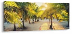 Obraz - Žena v palmách (120x50 cm)