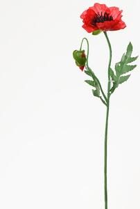 Umelý kvet mak červený 49cm