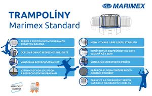 Marimex | Trampolína Marimex Standard 366 cm + vnútorná ochranná sieť + schodíky ZADARMO | 19000082