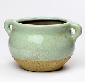 Obal s ušami keramika vzor zelená 11,5x20,5x12cm