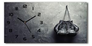 Vodorovné Sklenené hodiny na stenu Boxerské rukavice