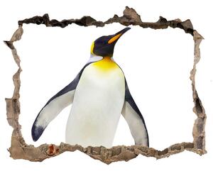 Díra 3D fototapeta na stěnu nálepka Tučniak