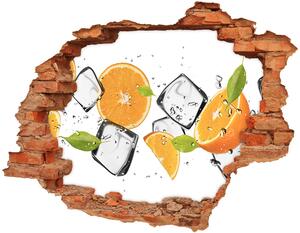Samolepiaca nálepka na stenu Pomaranče s ľadom