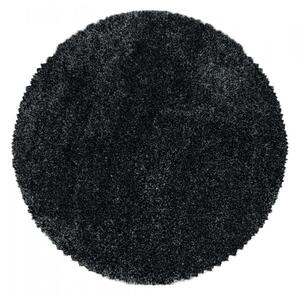 Koberec Fluffy Super Soft antracitový kruh