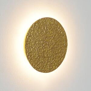 Nástenné svietidlo LED Meteor, zlatá farba, Ø 27 cm, železo