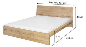 Masívna dubová manželská posteľ Orset Rozmer: 160x200