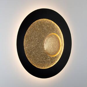 Nástenné svietidlo Urano LED, hnedo-čierno-zlaté, Ø 120 cm, železo