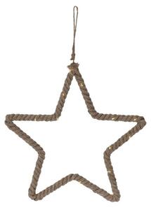 Závesná svietiaca dekorácia Hviezda, 25 x 25 x 1,5 cm, 15 LED, teplá biela