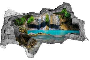 Diera 3D v stene nálepka Vodopád v lese nd-b-168975123