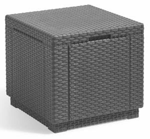 Keter Úložná taburetka v tvare kocky, grafitovo sivá 213816