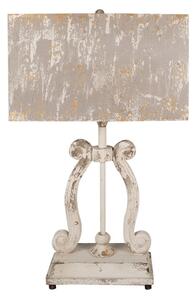 Béžová patinová stolná vintage lampa