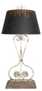 Čierno biela patina kov vintage lampa