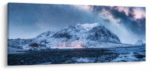 Obraz hôr s hviezdnou oblohou (120x50 cm)