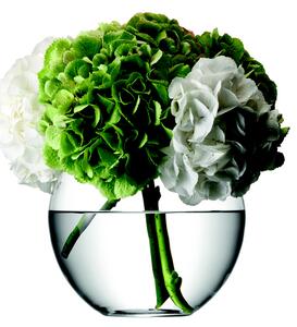 LSA Flower Bouquet guľatá sklenená váza 22cm číra, Handmade