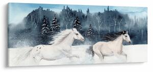 Obraz maľovaných koní (120x50 cm)