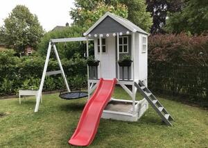 Detský záhradný domček s ihriskom SPACE