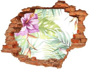 Nálepka 3D diera Havajské kvety nd-c-123607543