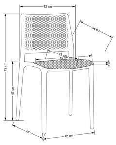 Záhradná stolička K514 - mentolová