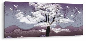Obraz - Strom v oblakoch (120x50 cm)