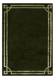 Tmavozelený ručne tkaný vlnený koberec 160x230 cm Gatsby – Flair Rugs