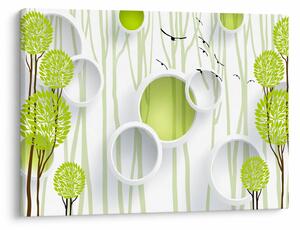 Obraz abstrakcie so stromami (70x50 cm)