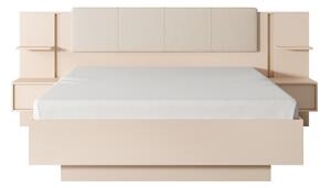 Manželská posteľ DUST s nočnými stolíkmi | 160 x 200 cm Prevedenie: Posteľ s výklopným roštom bez matraca