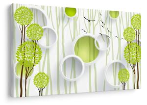 Obraz abstrakcie so stromami (90x60 cm)
