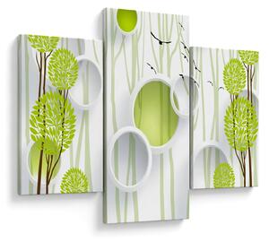 Obraz abstrakcie so stromami (90x60 cm)