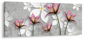 Obraz kvetinové abstrakcie (120x50 cm)