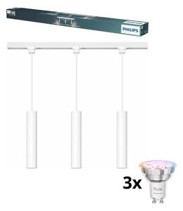 Philips - LED stmievateľný luster na lanku v lištovom systéme EASYLINK 3xGU10/4,7W/230V 1 m biela