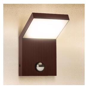 Brilagi - LED vonkajšie nástenné svietidlo so senzorom RIANO LED/8W/230V hnedé IP65