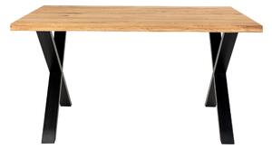 Jedálenský stôl TUELUN prírodná/čierna, šírka 140 cm