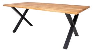Jedálenský stôl TUELUN prírodná/čierna, šírka 200 cm