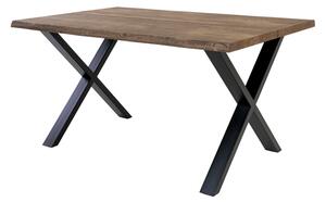Jedálenský stôl TUELUN hnedá/čierna, šírka 140 cm
