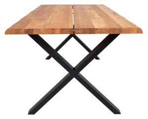 Jedálenský stôl TUELUN prírodná/čierna, šírka 200 cm