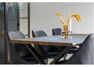 Jedálenský stôl TUELUN hnedá/čierna, šírka 200 cm
