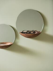 Nástenné zrkadlo s odkladacou miskou "Pocket", veľké, 3 varianty - Woud Varianta: tmavý dub