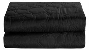 Čierny prehoz na posteľ so vzorom STONE 200x220 cm