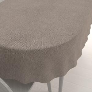 Biante Dekoračný oválny obrus BKM-302 Sivohnedé cik-cak pásiky 60x100 cm