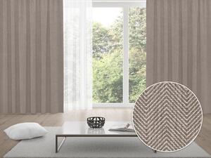Biante 100% zatemňovací záves Blackout BKM-302 Sivohnedé cik-cak pásiky - šírka 140 cm 140x140 cm