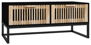 Konferenčný stolík čierny 80x40x35 cm kompozitné drevo a železo
