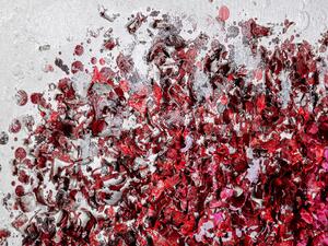 Flowers Explosion obraz červený 120x120 cm