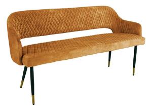 Dizajnová lavica Laney 162 cm horčicový zamat