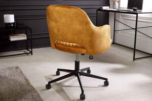 Dizajnová kancelárska stolička Laney horčicový zamat
