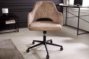 Dizajnová kancelárska stolička Laney sivo-béžový zamat