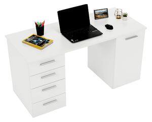 KONDELA Písací stôl, biela, EUSTACH