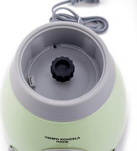 TEMPO-KONDELA CARSON, stolný mixér v retro štýle, 1,5 l, nehrdzavejúca oceľ, neo mint/sivá