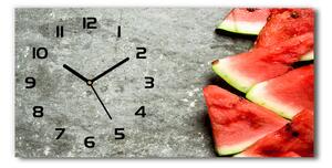Vodorovné Sklenené hodiny na stenu Nakrájaný melón